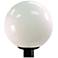 Wave Lighting 12" Poly Globe Opal 3000K Post Top Light with Black Fitt