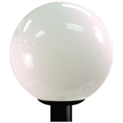 Wave Lighting 12" Poly Globe Opal 4000K Post Top Light with Black Fitt