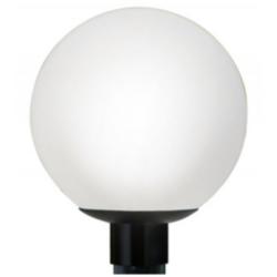 Wave Lighting 14" Poly Globe Opal 3000K Post Top Light with Black Fitt
