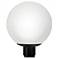 Wave Lighting 14" Poly Globe Opal 4000K Post Top Light with Black Fitt