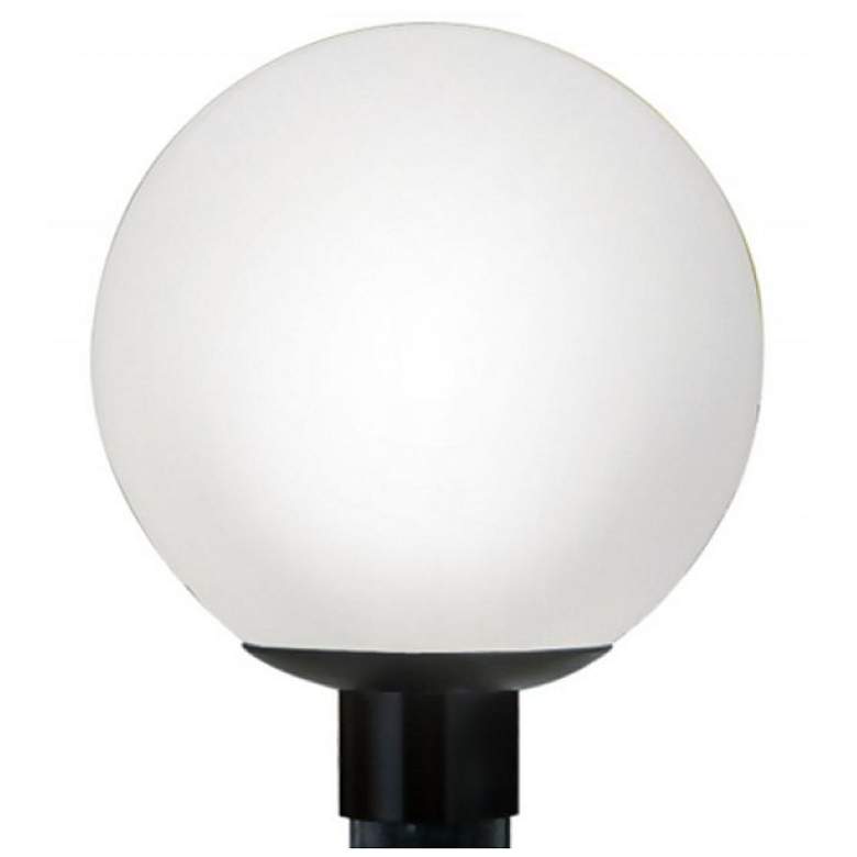 Image 1 Wave Lighting 14" Poly Globe Opal 4000K Post Top Light with Black Fitter