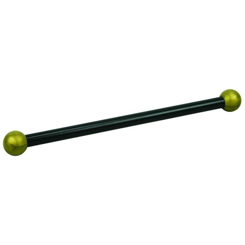 Image 1 Wave Lighting 15" Black Aluminum Cross Arm with Gold End Caps