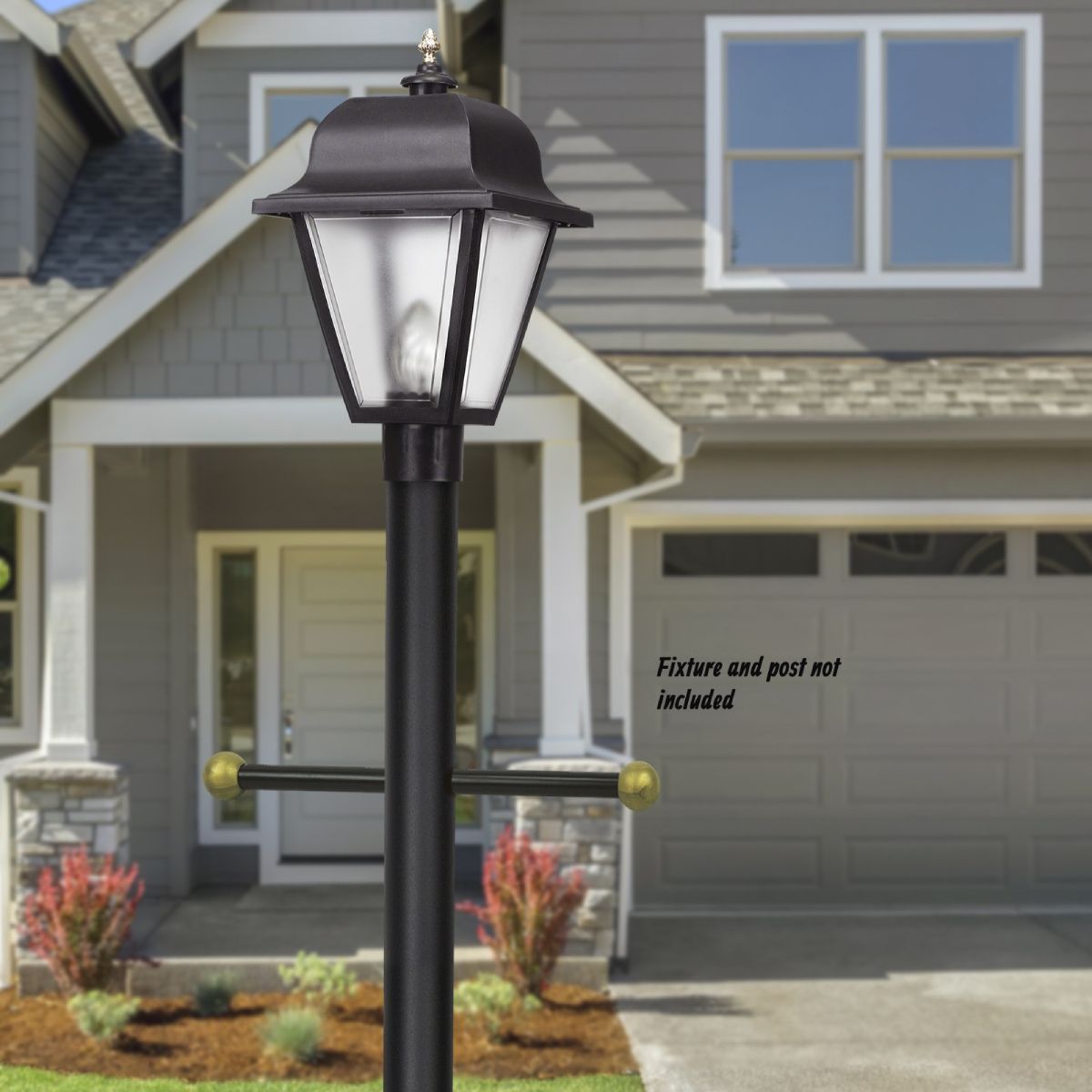 Image 2 Wave Lighting 15" Black Aluminum Cross Arm with Gold End Caps more views