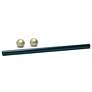 3_Wave Lighting 15" Black Aluminum Cross Arm with Gold End Caps more views