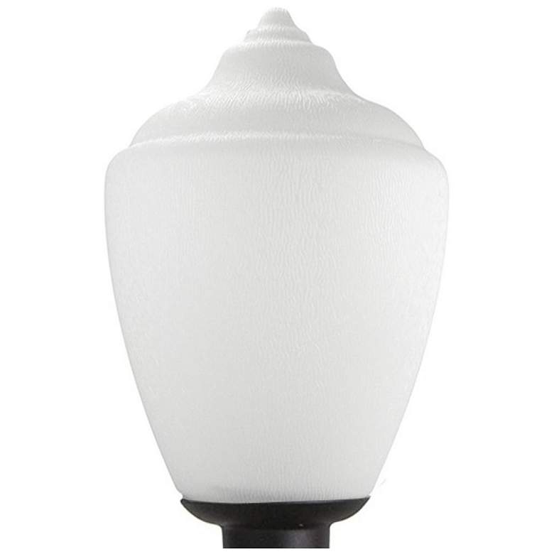 Image 1 Wave Lighting 19" Acrylic Flame Tip Frost Textured Post Top Light
