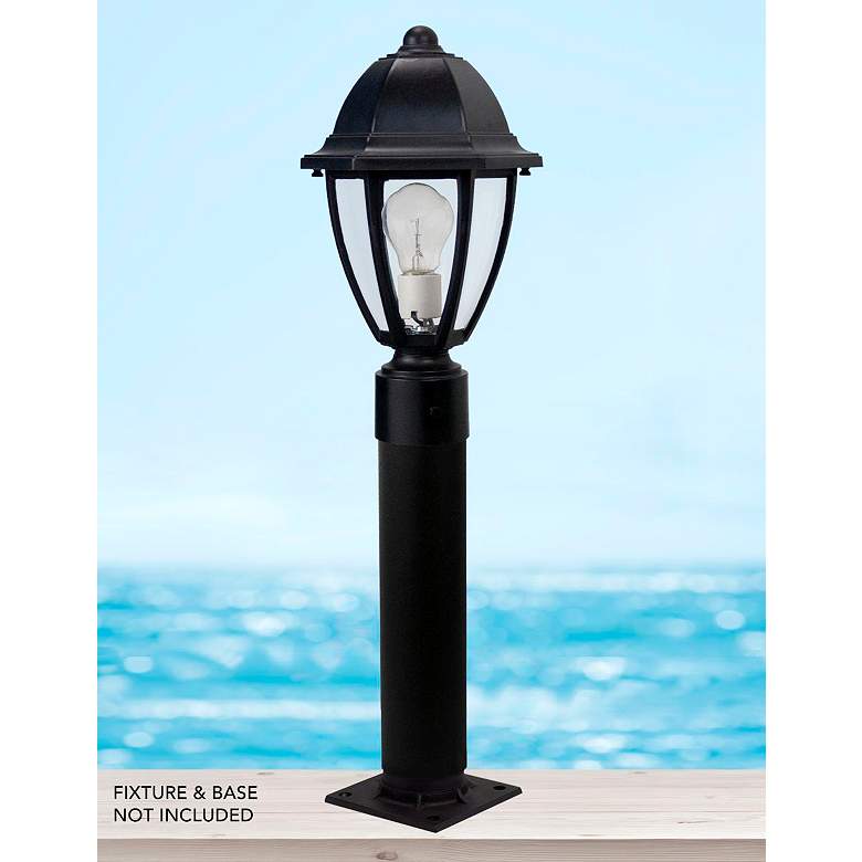 Image 2 Wave Lighting 2.5' Black Aluminum Stub Post more views