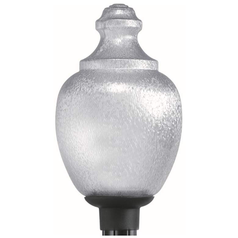 Image 1 Wave Lighting 20" Acorn Clear Textured Post Top Light Bronze Fitter