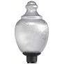 2_Wave Lighting 20" Acorn Clear Textured Post Top Light Bronze Fitter