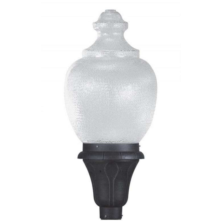 Image 1 Wave Lighting 31" Park Place Acorn Post Top Light Clear Poly, Black