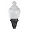 Wave Lighting 31" Park Place Acorn Post Top Light Clear Poly, Black