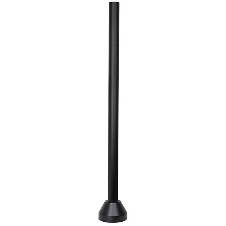 Image 1 Wave Lighting 6' Black Aluminum Surface Mount Lamp Post and Cover