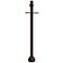 Wave Lighting 8' Bronze Surface Mount Post Dusk-to-Dawn, Outlet, Cross