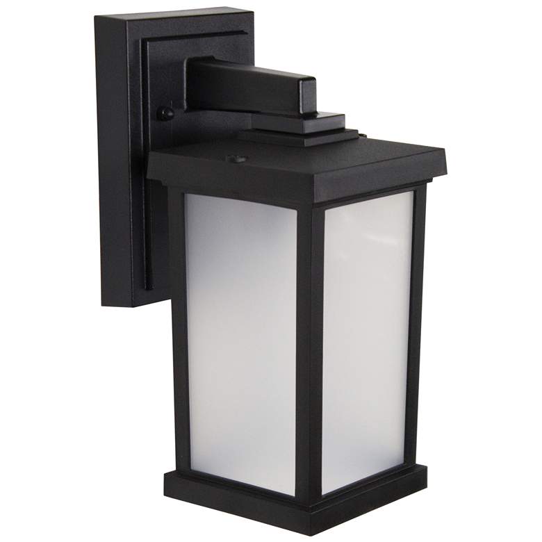 Image 1 Wave Lighting Artisan 12" 3000K Black Outdoor Wall Light with Frosted Lens