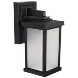 Wave Lighting Artisan 12" 3000K Black Outdoor Wall Light with Frosted