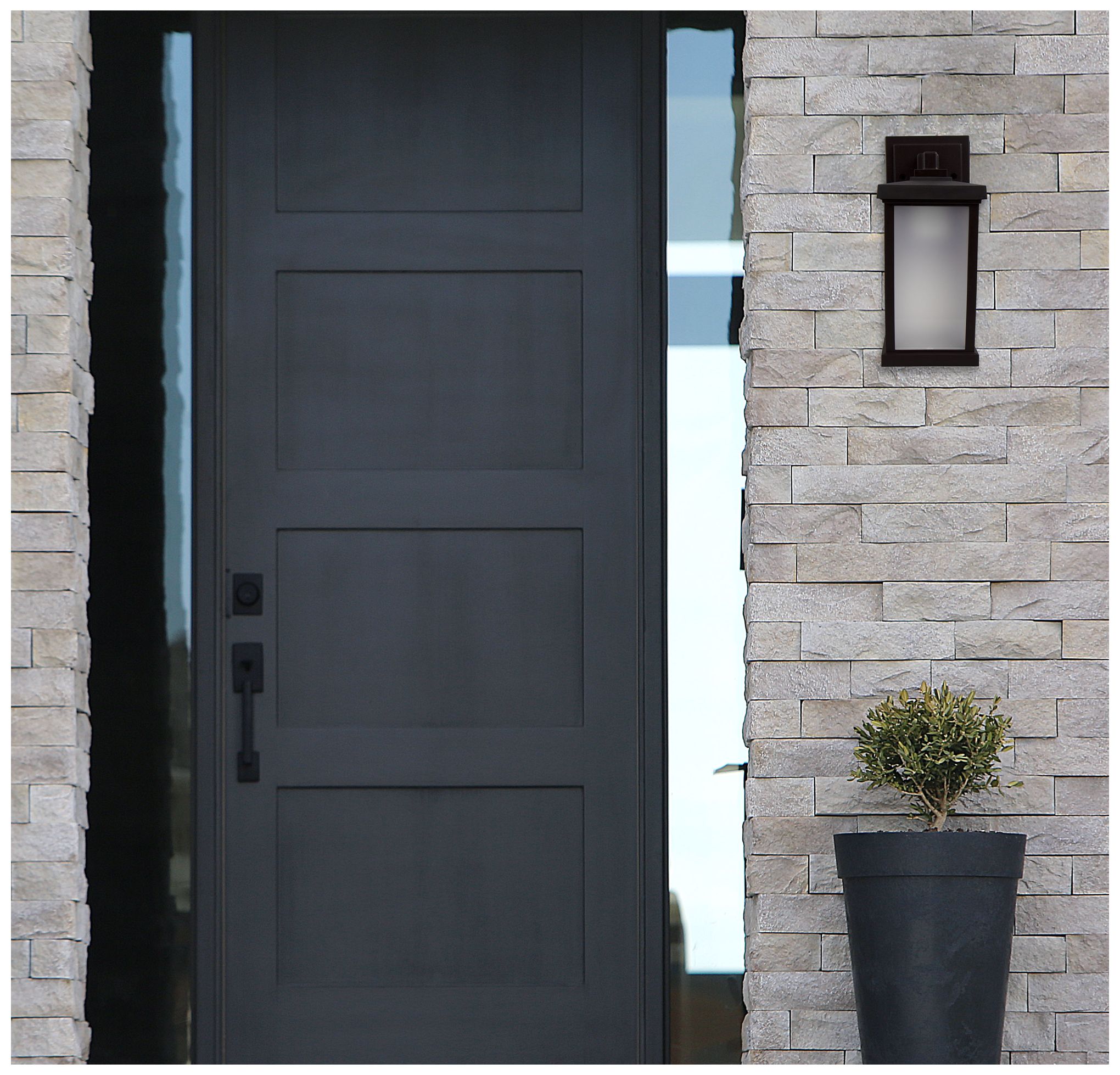 Image 3 Wave Lighting Artisan 12" 3000K Black Outdoor Wall Light with Frosted  more views