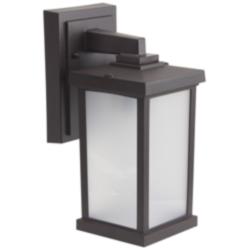 Wave Lighting Artisan 12" 3000K Bronze Outdoor Wall Light with Frosted