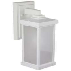 Wave Lighting Artisan 12" 3000K White Outdoor Wall Light with Frosted