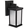 Wave Lighting Artisan 12" Black Outdoor Wall Light with Frosted Lens