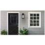 2_Wave Lighting Artisan 12" Black Outdoor Wall Light with Frosted Lens more views