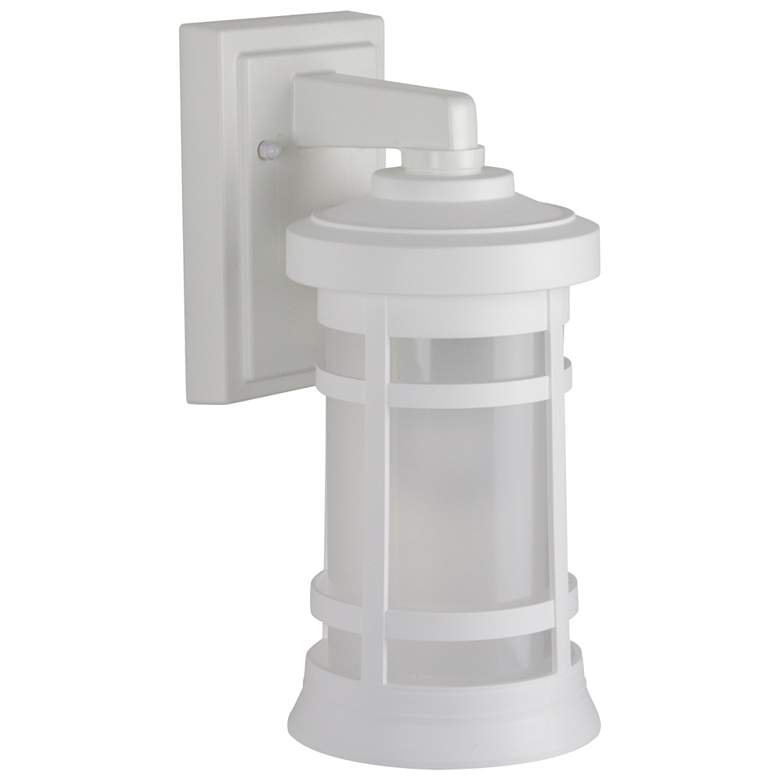 Image 1 Wave Lighting Artisan 13" 3000K White Outdoor Wall Light with Frosted Lens