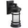 Wave Lighting Artisan 13" 3000K Black Outdoor Wall Light with Frosted