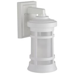 Wave Lighting Artisan 13" 3000K White Outdoor Wall Light with Frosted