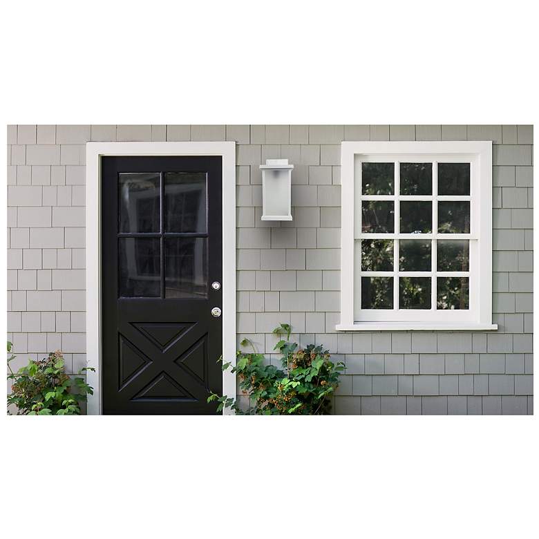 Image 2 Wave Lighting Artisan 14" 3000K White Outdoor Wall Light with Frosted Lens more views