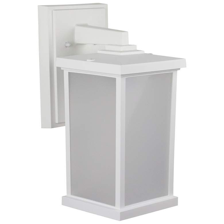 Image 1 Wave Lighting Artisan 14" 3000K White Outdoor Wall Light with Frosted