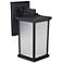 Wave Lighting Artisan 14" 4000K Black Outdoor Wall Light with Frosted
