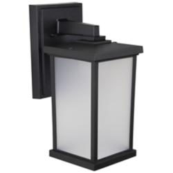 Wave Lighting Artisan 14" 4000K Black Outdoor Wall Light with Frosted