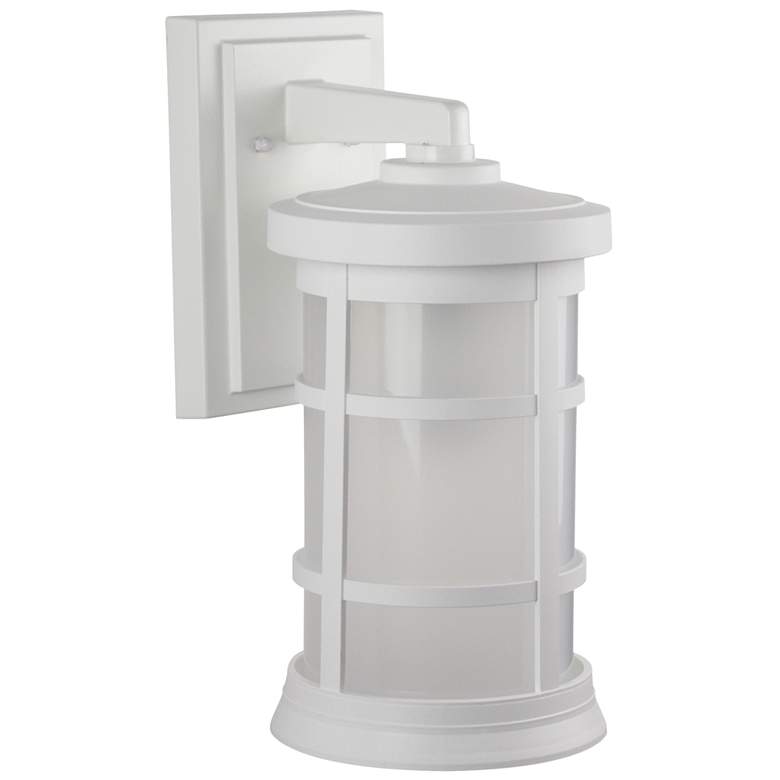 Image 1 Wave Lighting Artisan 15" 4000K White Outdoor Wall Light with Frosted Lens