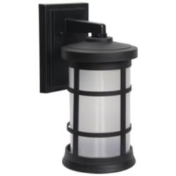 Wave Lighting Artisan 15" 3000K Black Outdoor Wall Light with Frosted