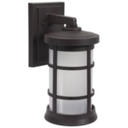 Wave Lighting Artisan 15" 3000K Bronze Outdoor Wall Light with Frosted