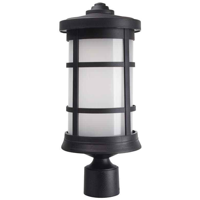 Image 1 Wave Lighting Artisan 3000K Black Post Top with Frosted Diffuser