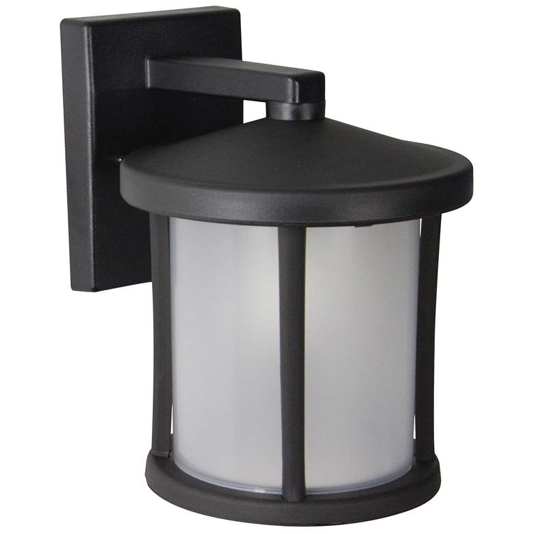 Image 1 Wave Lighting Artisan Round 12" 4K Black Outdoor Light with Frosted Lens