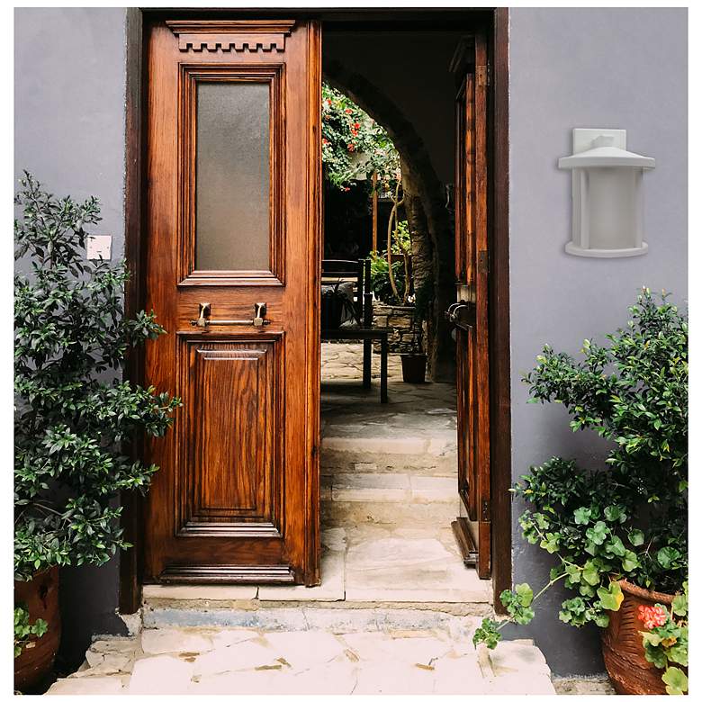 Image 2 Wave Lighting Artisan Round 12" 4K Bronze Outdoor Light with Frosted Lens more views