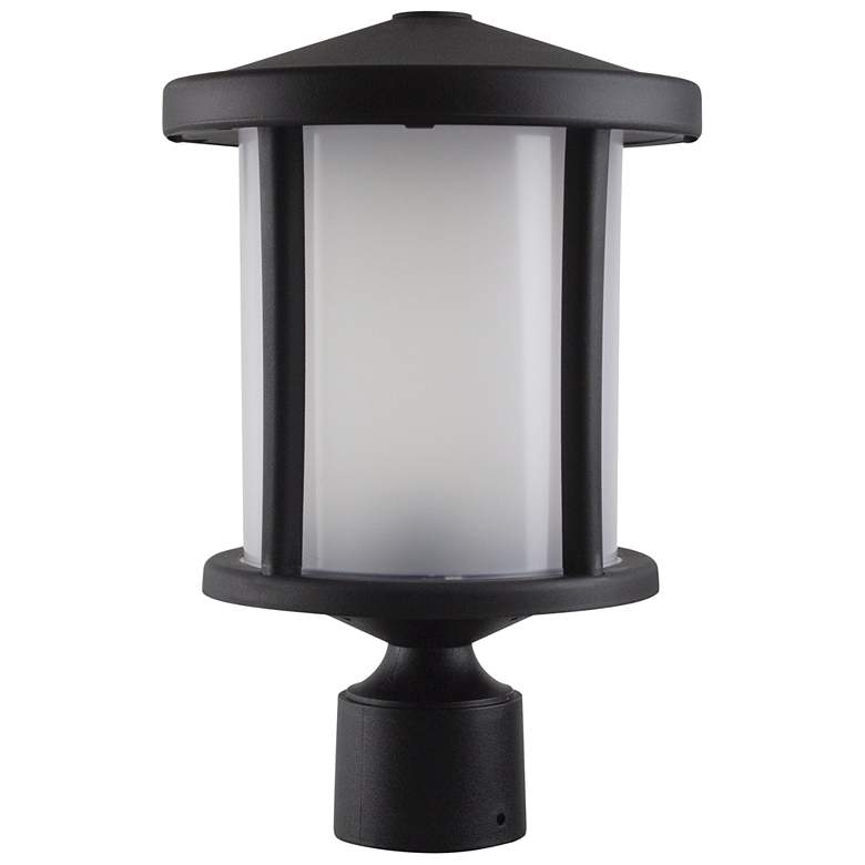 Image 1 Wave Lighting Artisan Round 3000K Black Post Top with Frosted Diffuser