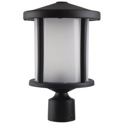 Wave Lighting Artisan Round 3000K Black Post Top with Frosted Diffuser