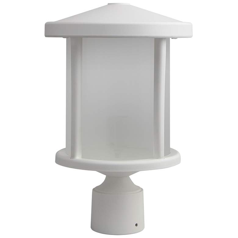 Image 1 Wave Lighting Artisan Round 4000K White Post Top with Frosted Diffuser