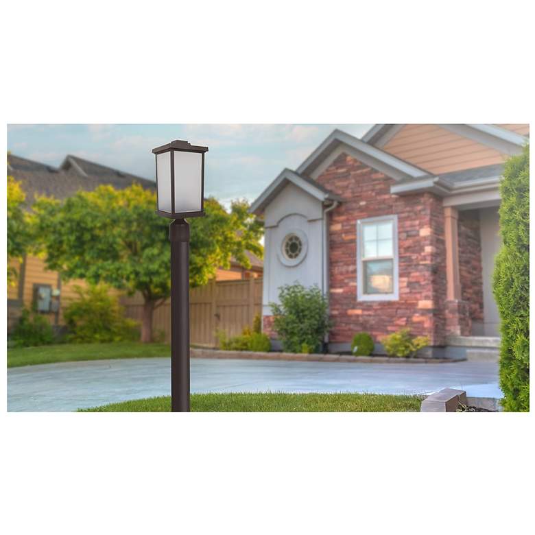 Image 2 Wave Lighting Artisan Square 3000K Bronze Post Top with Frosted Diffuser more views