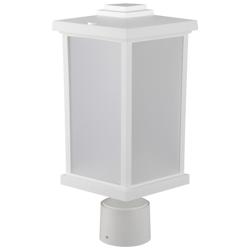 Wave Lighting Artisan Square 3000K White Post Top with Frosted Diffuser