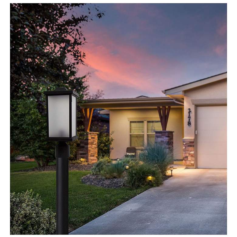 Image 2 Wave Lighting Artisan Square 4000K Black Post Top with Frosted Diffuser more views