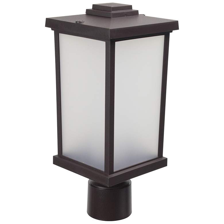 Image 1 Wave Lighting Artisan Square 4000K Bronze Post Top with Frosted Diffuser