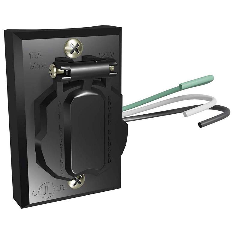 Image 1 Wave Lighting Black 120V Convenience Outlet for Lamp Posts