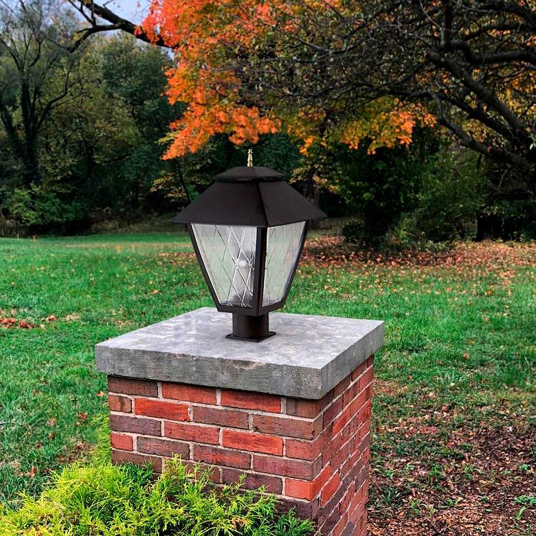 Image 2 Wave Lighting Black Pier Mount Adapter for 3" Post Top Fixtures more views