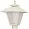 Wave Lighting Colonial White Post Top Light Clear Beveled Diamond Lens