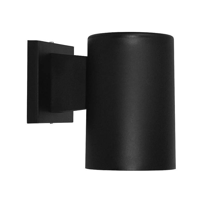 Image 1 Wave Lighting Cylinder Black Down Light Wall Fixture