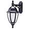 Wave Lighting Everstone Black LR12 Wall Fixture Clear Acrylic, Photocell