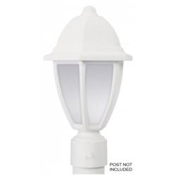 Wave Lighting Everstone Companion White Post Top Fixture Frost Beveled Lens