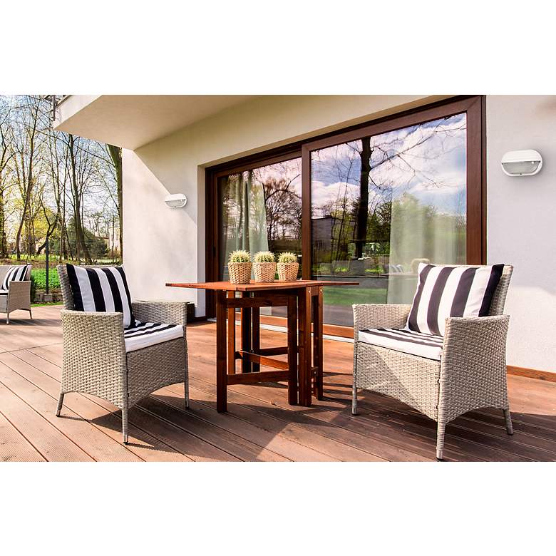 Image 2 Wave Lighting Nautical Oblong Eyelid S77WF White Wall Fixture more views